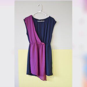 Unique Blue/Purple Layered Sash Cocktail/Party Dress - Jealous Tomato - Small